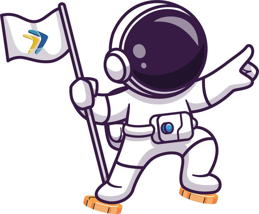 Astronauta con bandera Fincomercio